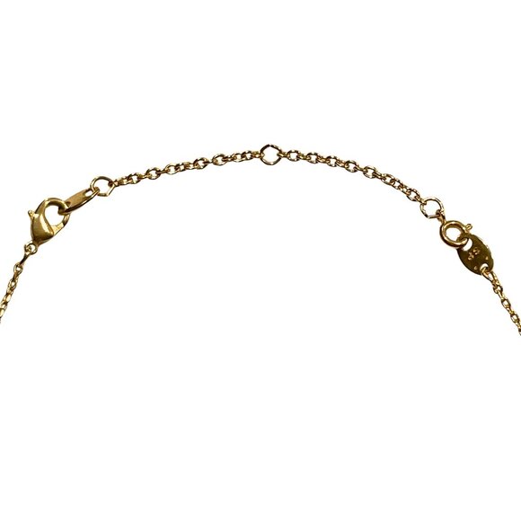 Vintage Retro Cat Gold Tone Necklace Articulated Movable Rhinestone 23-27” Adj - Picture 7 of 8